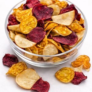 CHIPS DI PLATANO , MANIOCA E BATATA VIOLA